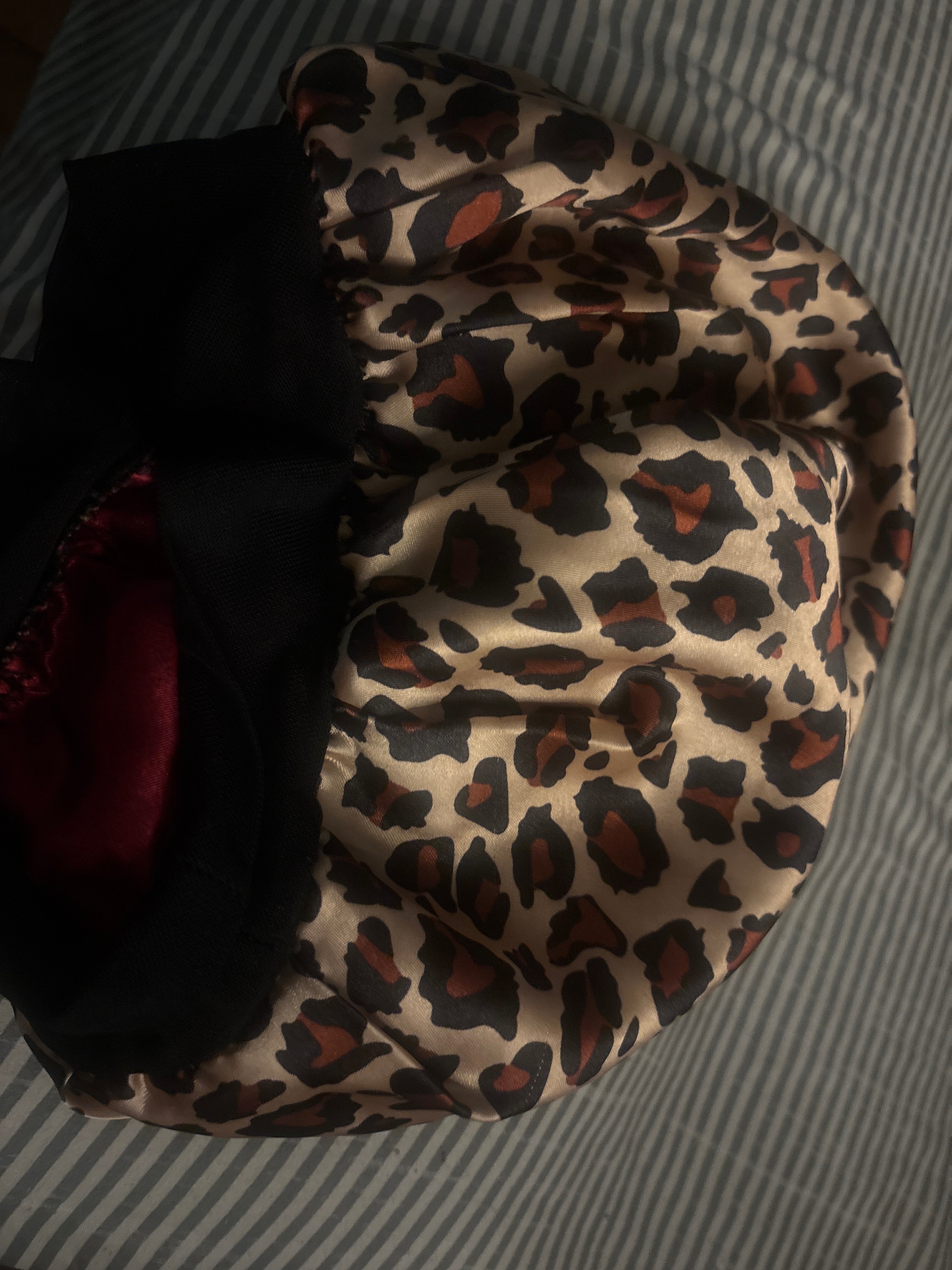 Cheetah print bonnet